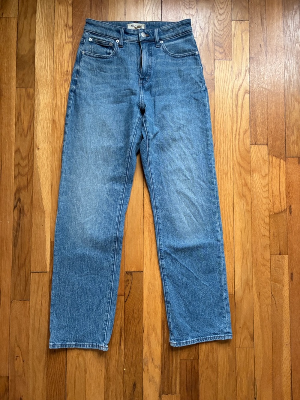 Madewell Curvy 90s Straight Jean 25 Stretch Classic High Rise Medium Wash